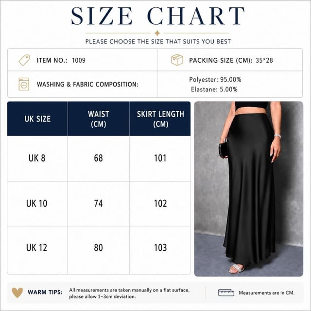 Lovii Lovii Women's High Waist Satin Maxi Skirt - Elegant Flowy Long Skirt Black - 3