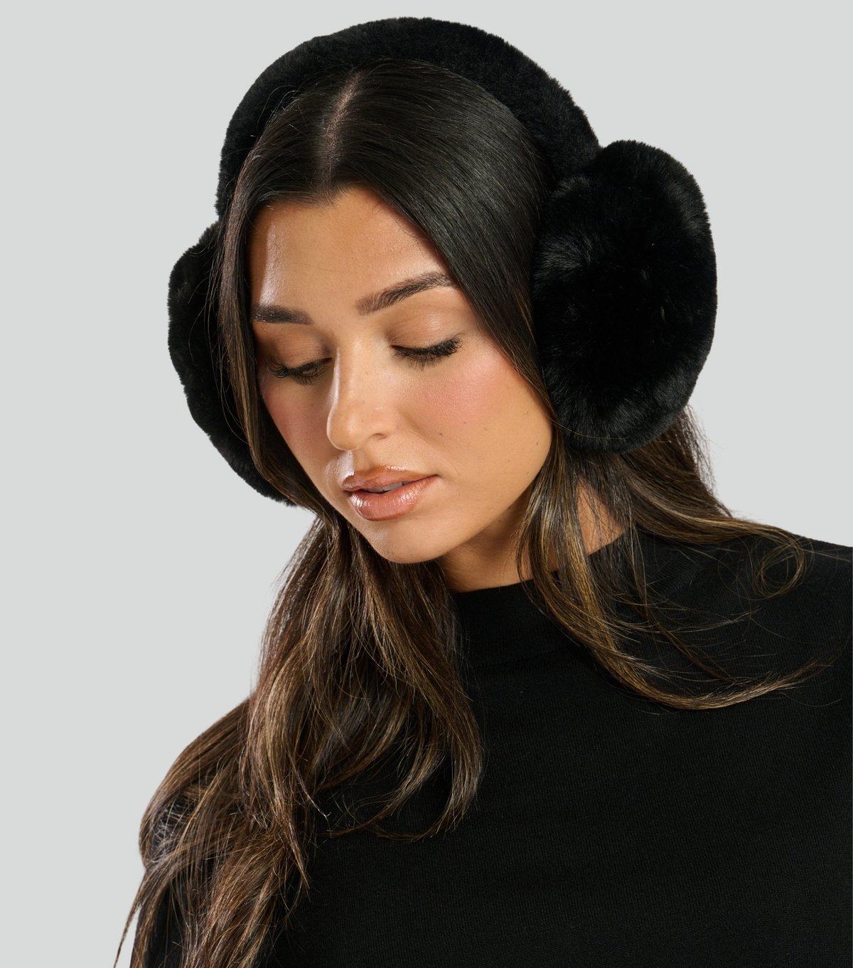 South Beach Black Fluffy Earmuffs South Beach New Look - 3