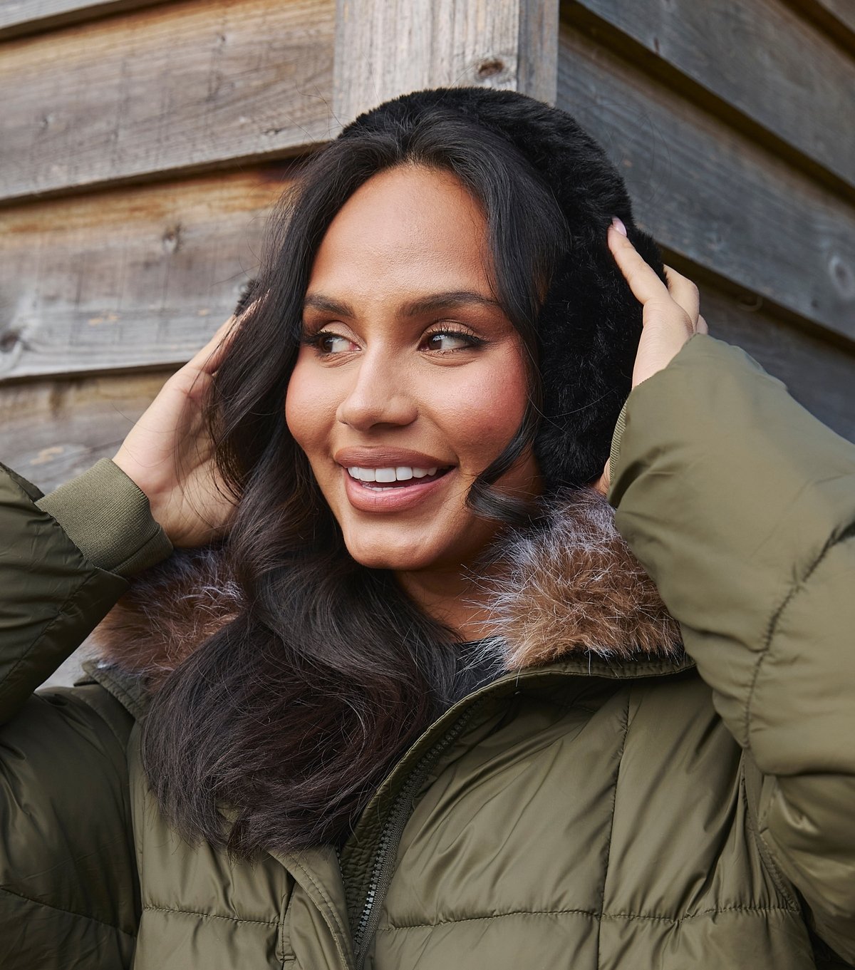 South Beach Black Fluffy Earmuffs South Beach New Look - 4