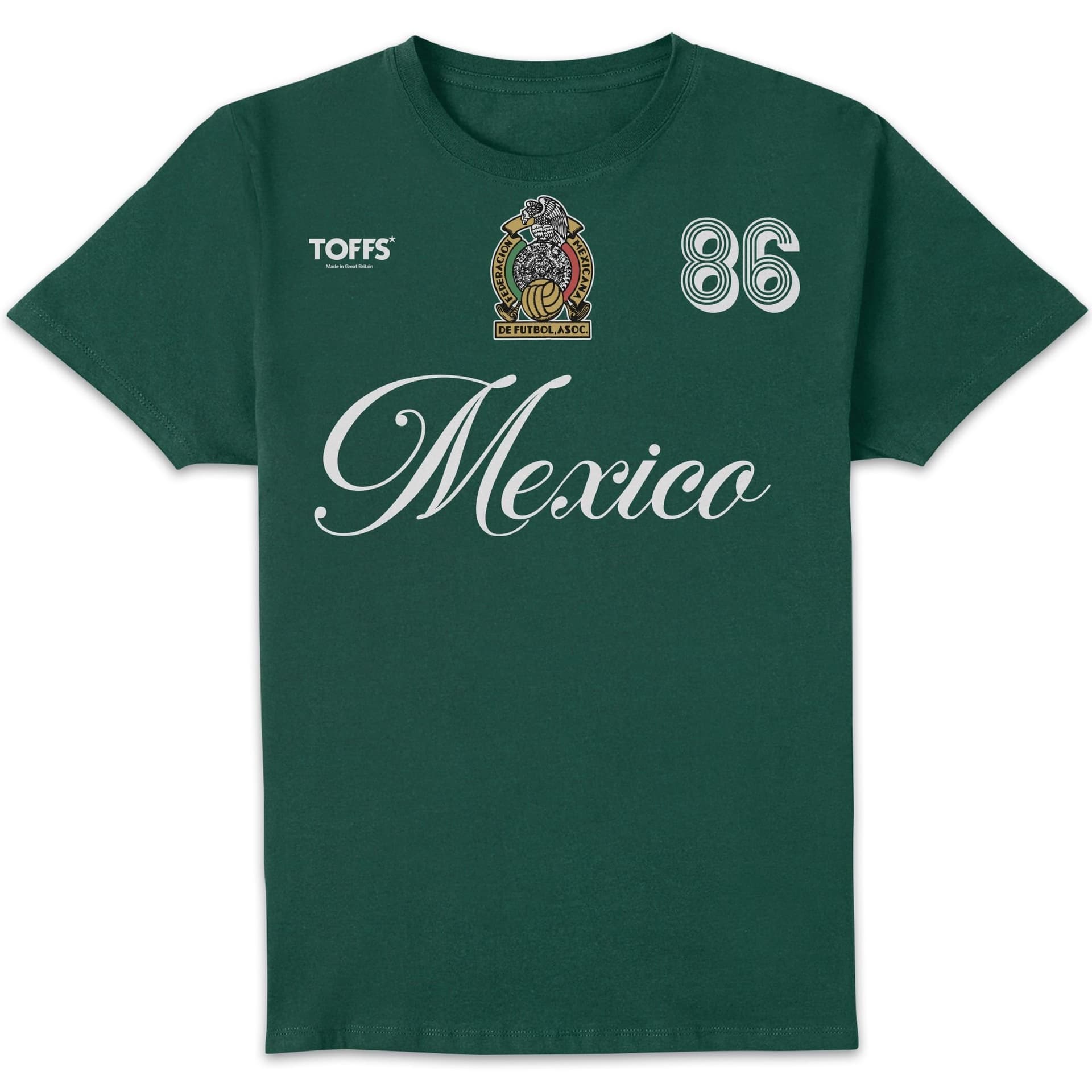 Toffs Football Toffs Football Men's Mexico 1986 Vintage Football Heritage T-Shirt - Green