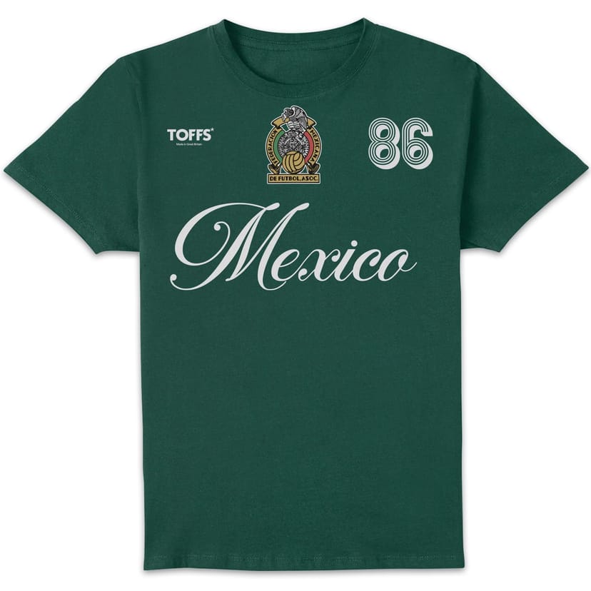 Toffs Football Toffs Football Men's Mexico 1986 Vintage Football Heritage T-Shirt - Green - 1