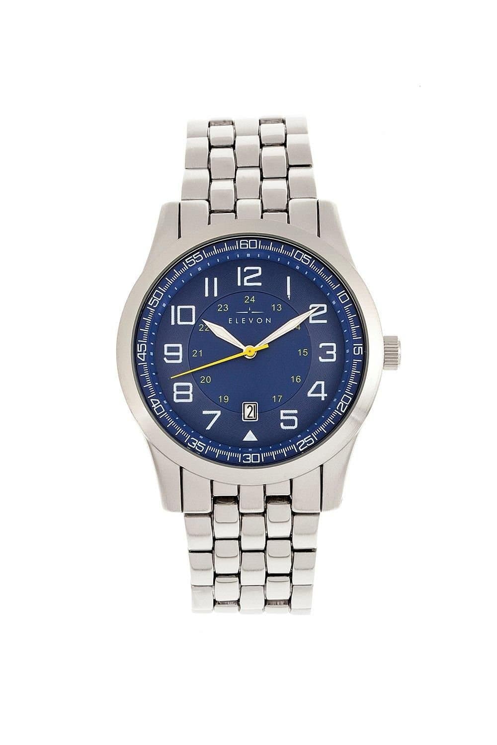 Elevon Elevon Men's Garrison Bracelet Watch with Date in Blue