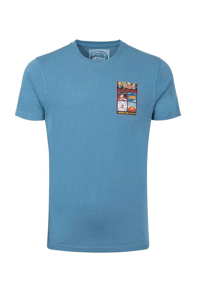 Weird Fish Weird Fish Men's Chili Kippers Artist T-Shirt in Mid Blue - 2