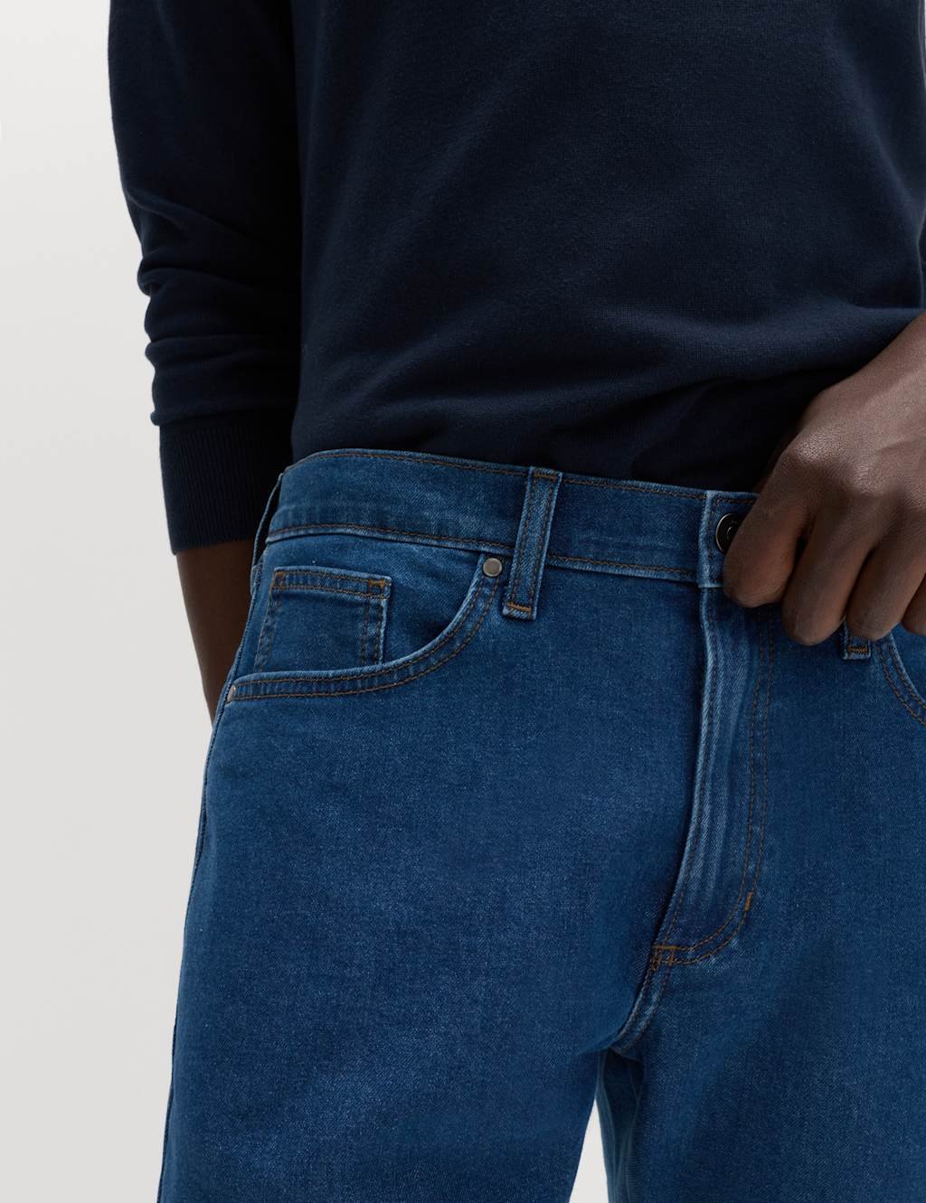 Marks & Spencer M&S Slim Fit Stretch Jeans Medium Blue - 3