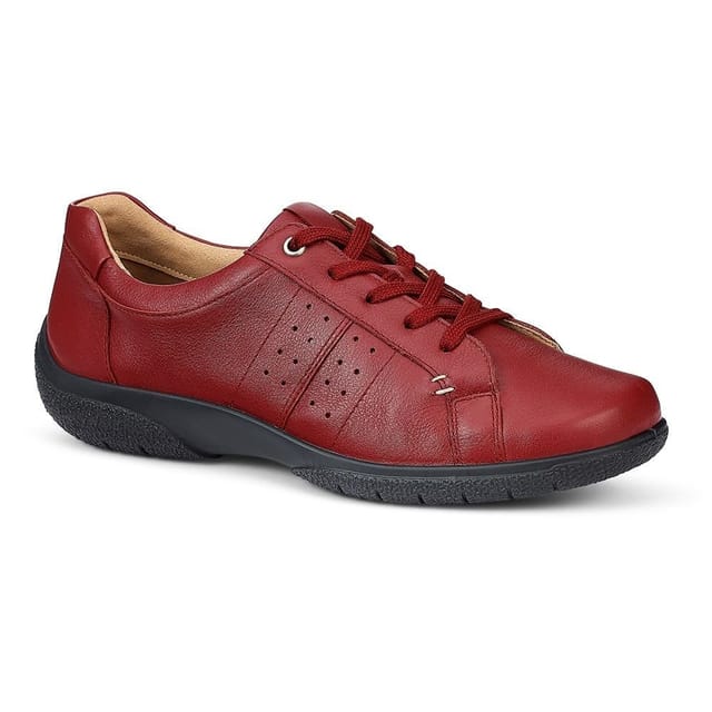 Hotter Hotter Women's Wide Fit 'Fearne II' Lace-Up Shoes in Red - 2