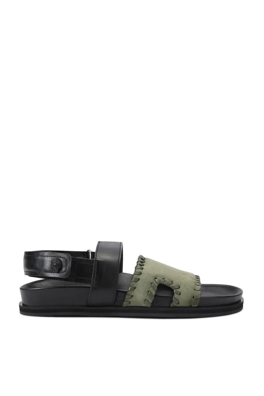 Kurt Geiger London Kurt Geiger London Men's 'Baker Sandal' Leather Sandals in Black