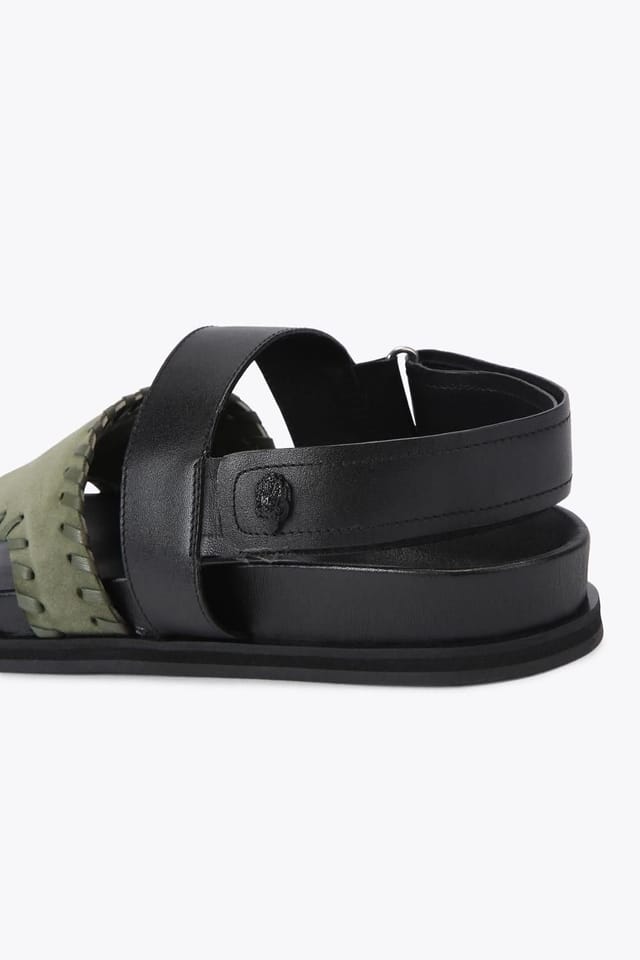 Kurt Geiger London Kurt Geiger London Men's 'Baker Sandal' Leather Sandals in Black - 3