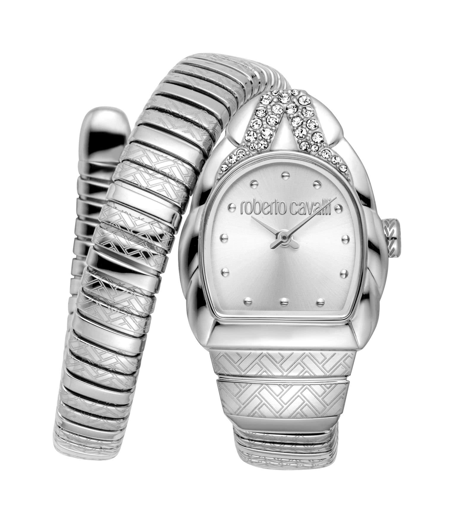 Roberto Cavalli Roberto Cavalli Women's Snake Stainless Steel Watch in Silver