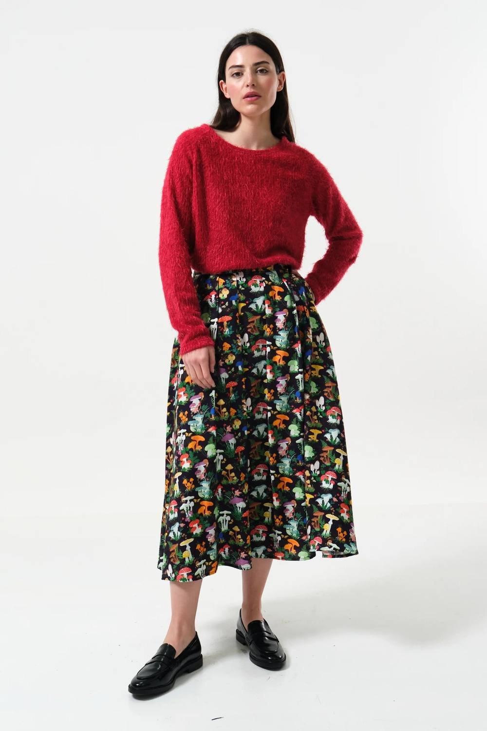 Louche Louche Women's Lizea Toadstool Tales Print Midi Skirt - 2