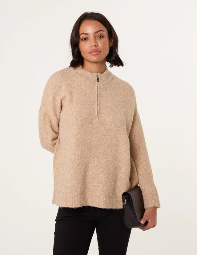 Blue Vanilla Half Zip Jumper - 2