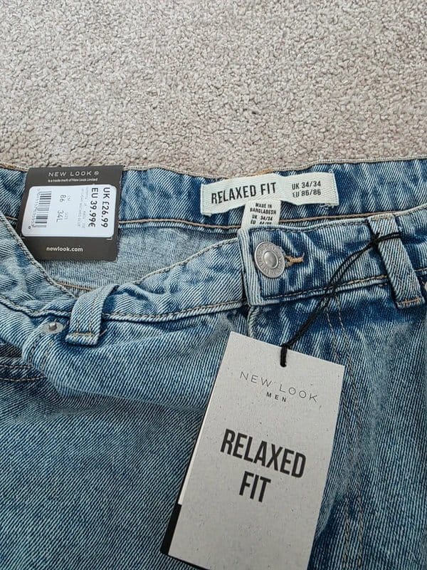 New Look Men's Light Blue Relaxed Fit Jeans