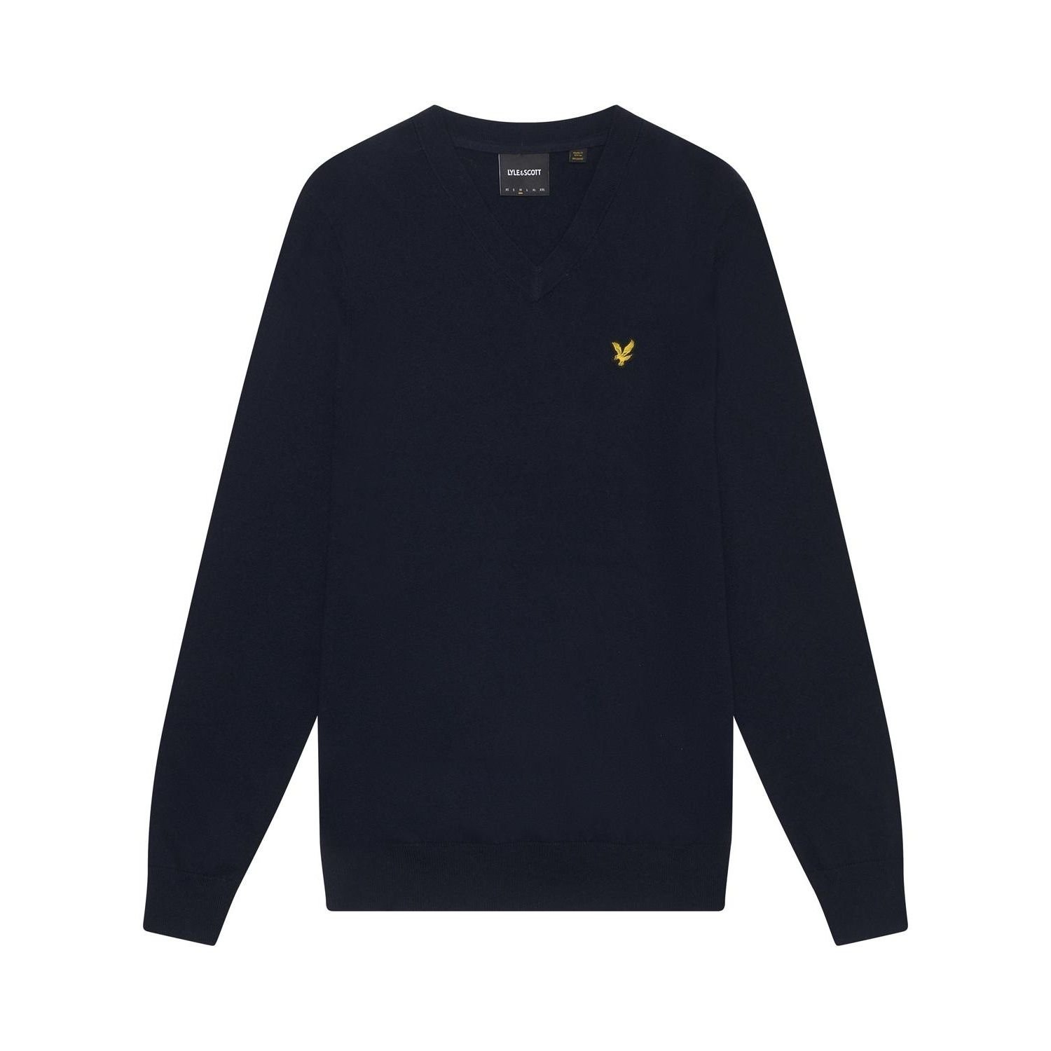 Lyle & Scott Lyle & Scott Men's Cotton Merino V Neck Jumper in Dark Navy - 3