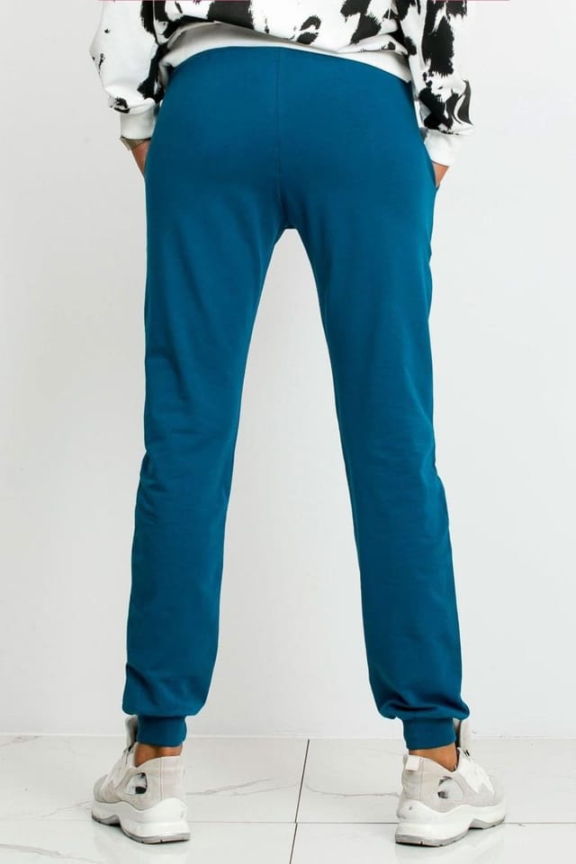 Love Lace Love Lace Women's Fashion Narrow Leg Sweatpants Tracksuit Trousers in Teal - 3