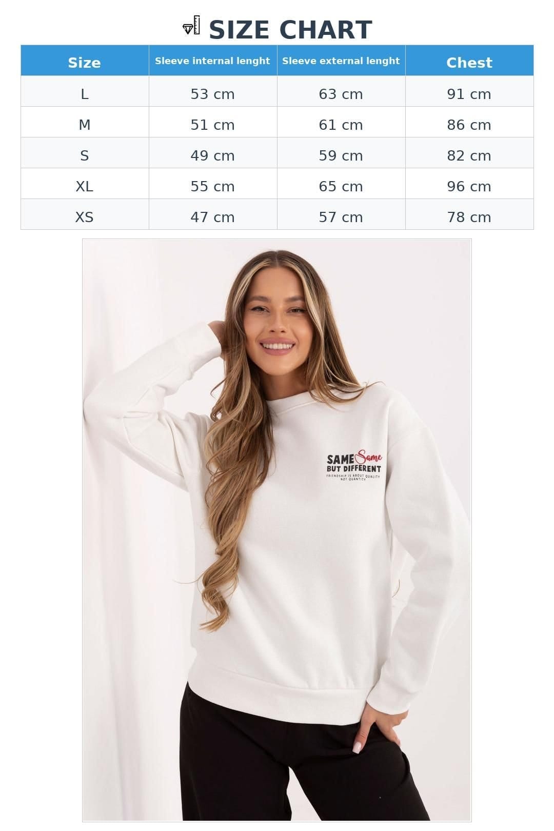 Love Lace Love Lace Women's Printed Inscription Fleece Sweatshirt for Comfort in White - 4