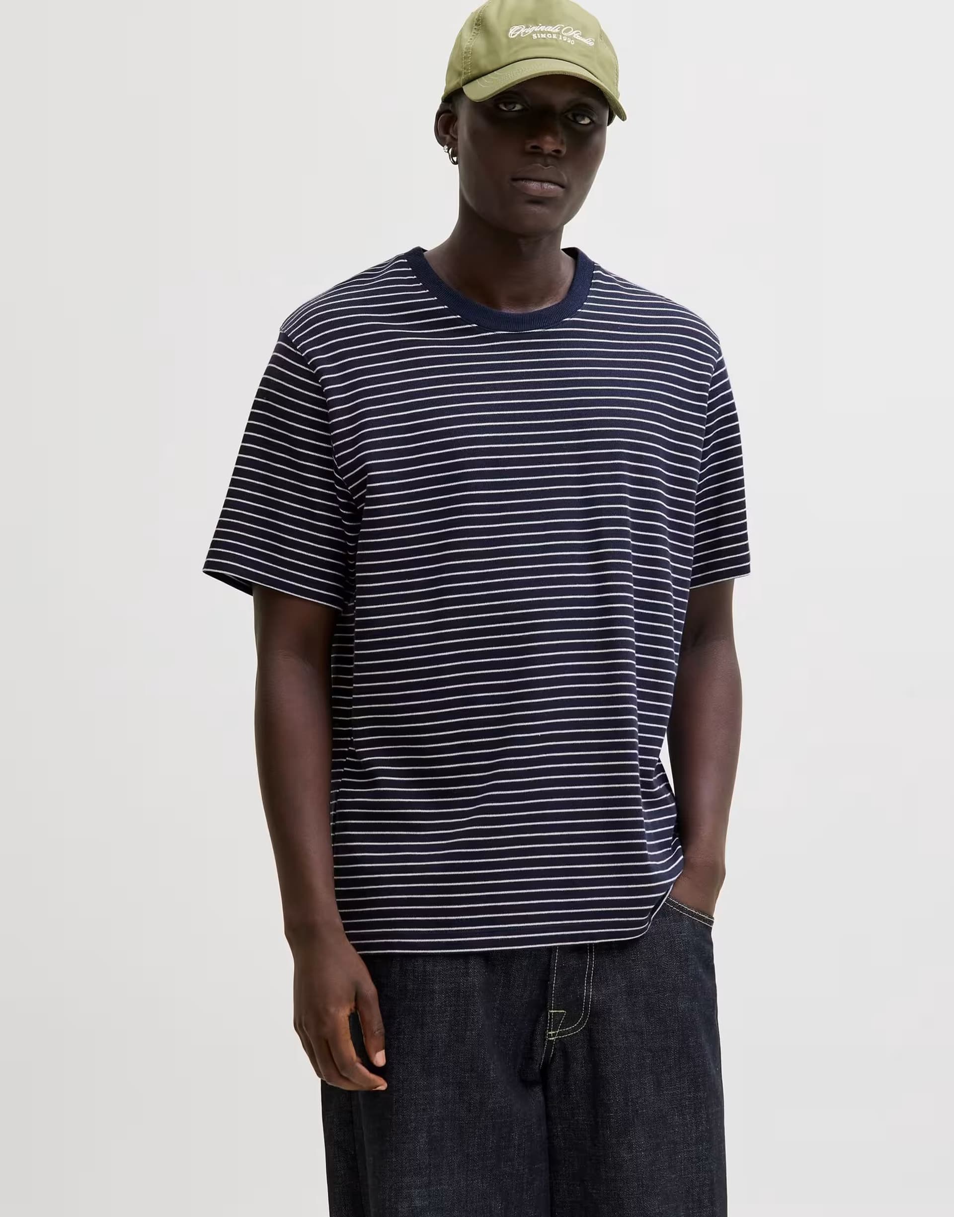 ASOS Jack & Jones Navy Blazer Striped T-Shirt