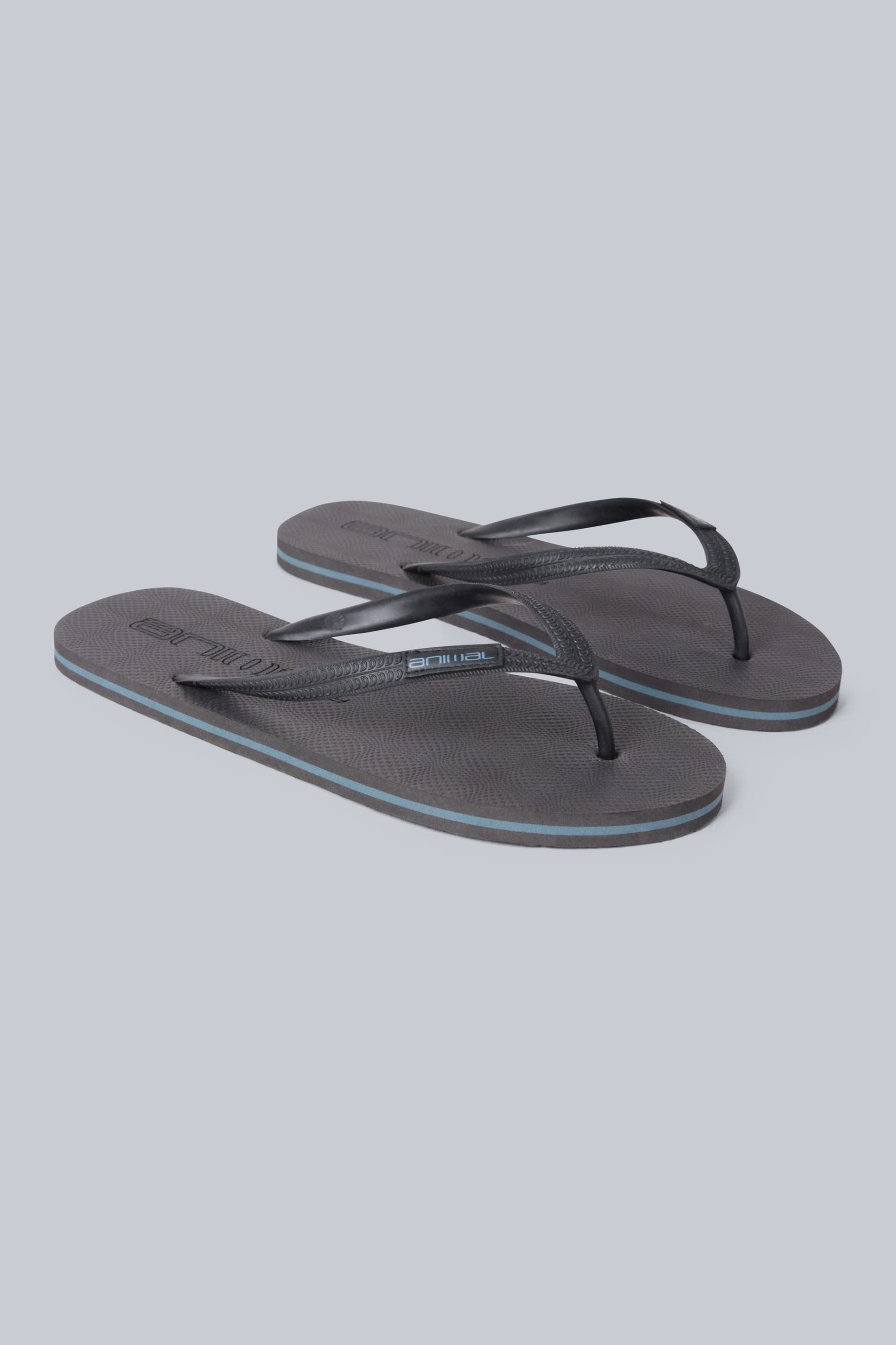 Animal Animal Men's Charcoal Narrow Fit Flip Flops