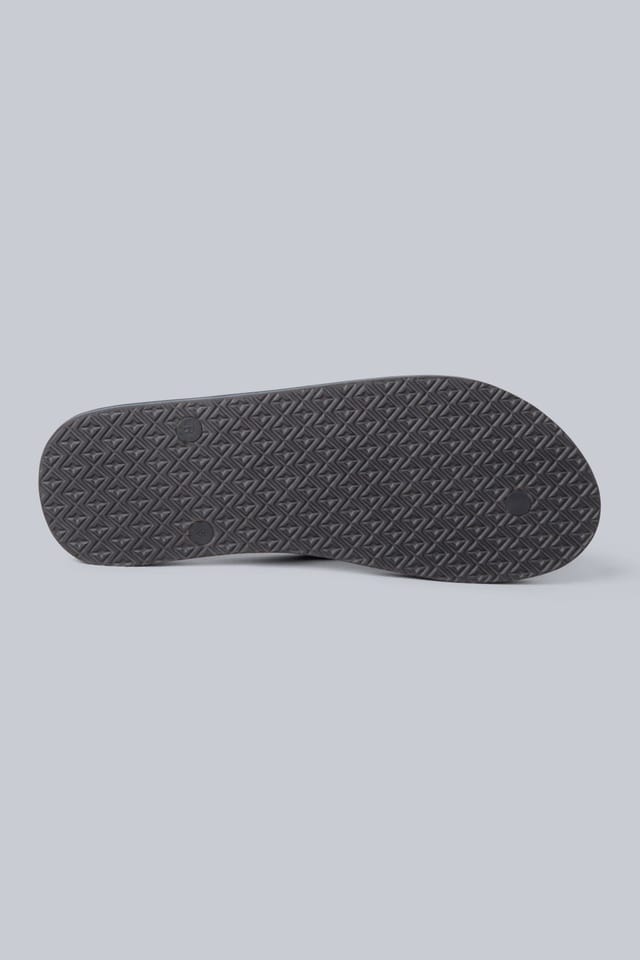 Animal Animal Men's 'Narrow Fit " Oceana' Stripe Designed Lightweight Cushioned Flip Flops in Charcoal - 3