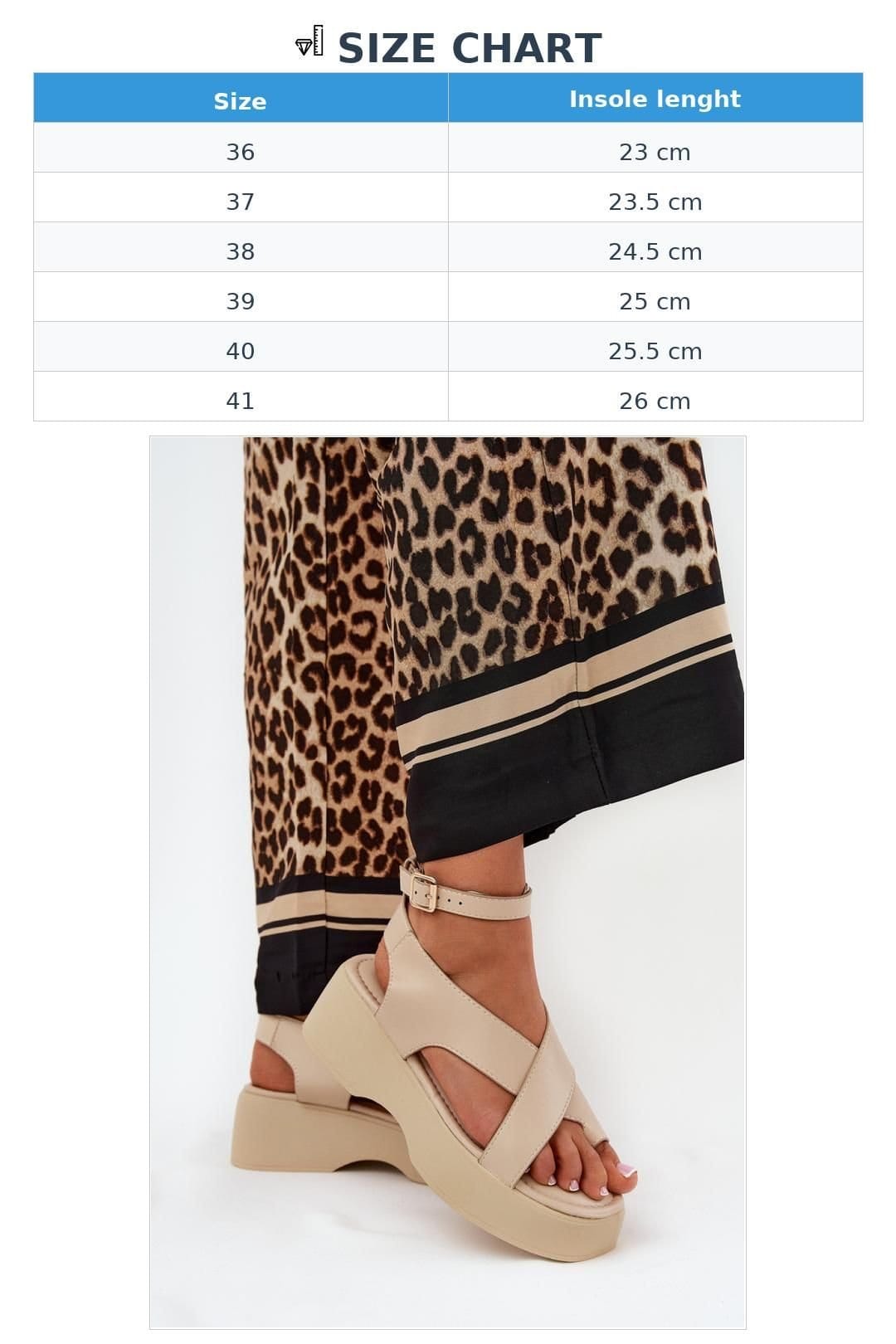 Love Lace Love Lace Women's Platform Wedge Ankle Strap Sandals with Cushioned Insole in Beige - 4