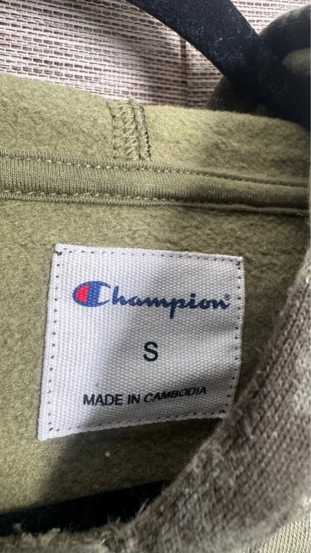 Champion Champion khaki tie dye hoodie logo sweatshirt size S - 1