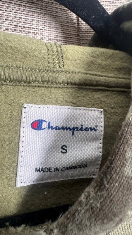 Champion Champion khaki tie dye hoodie logo sweatshirt size S