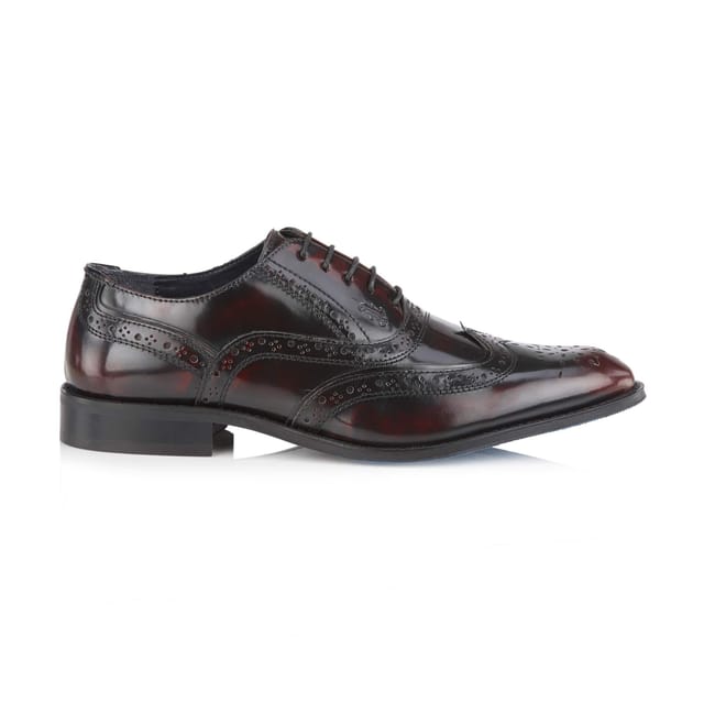 Amen Shoes Amen Shoes Men's Kilkenny Leather Star Brogue Shoes in Tan - 2
