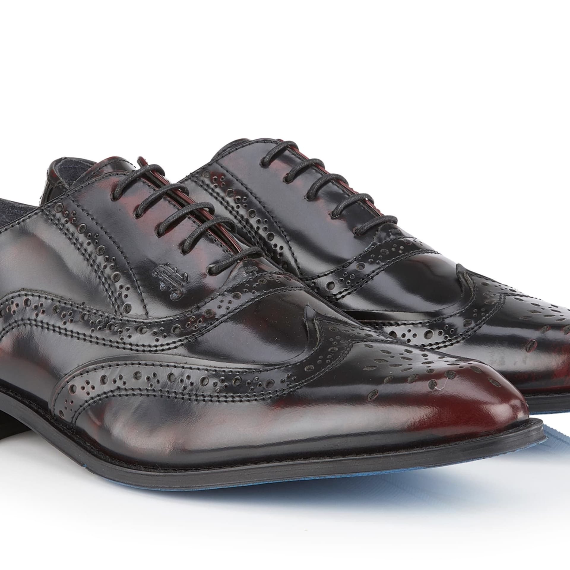Amen Shoes Amen Shoes Men's Kilkenny Leather Star Brogue Shoes in Tan - 4