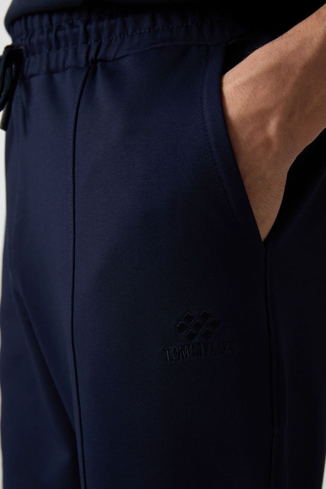 Tommy Life Tommy Life Men's Fleece Jogger Sweatpants in Navy - 4