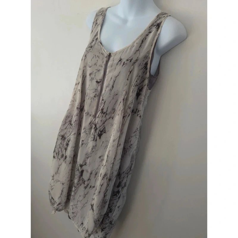 Mint Velvet Mint Velvet marble drip sleeveless chiffon midi dress UK size 12 - 1