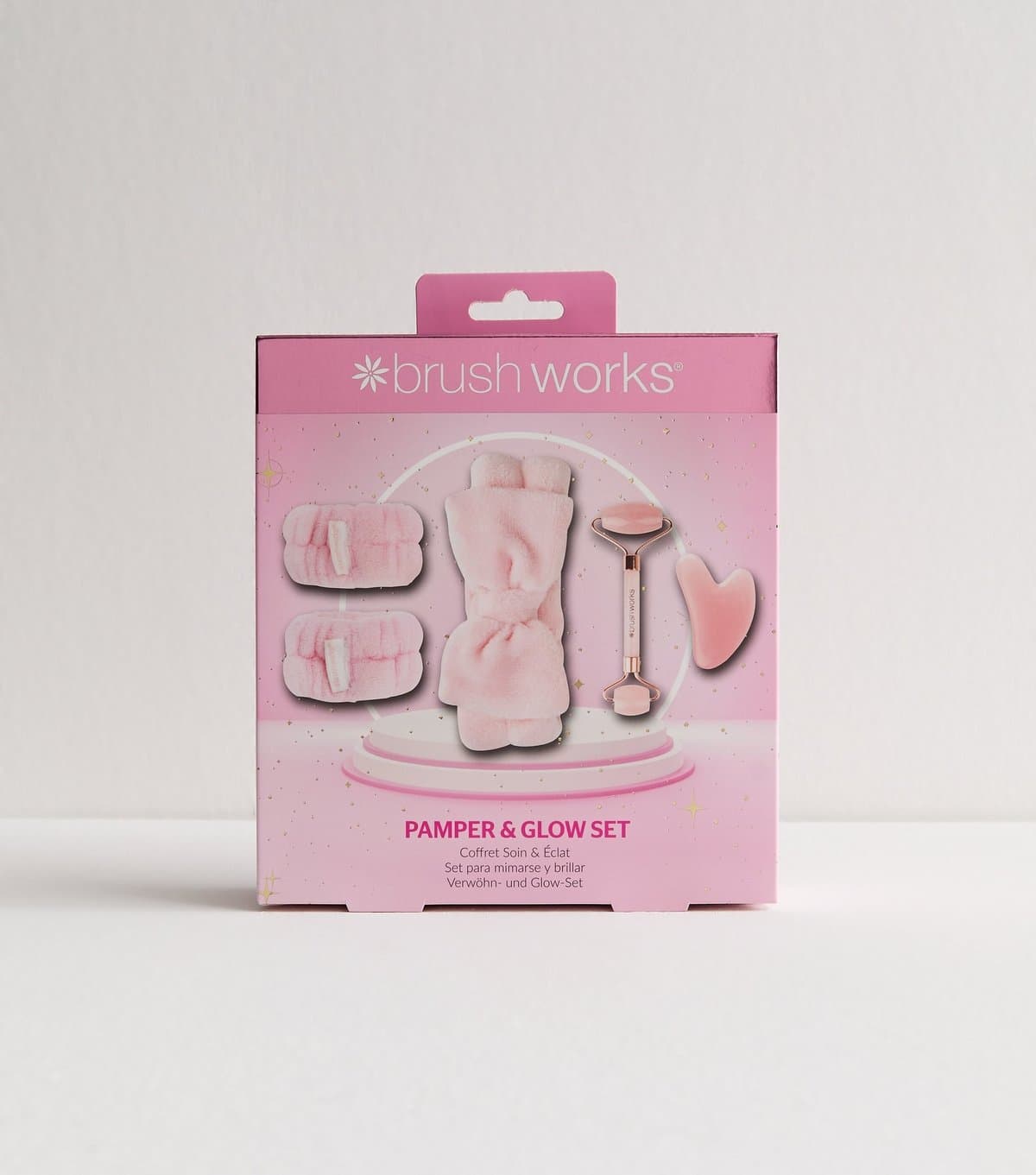 Brushworks Pink Pamper and Glow Set Brushworks New Look