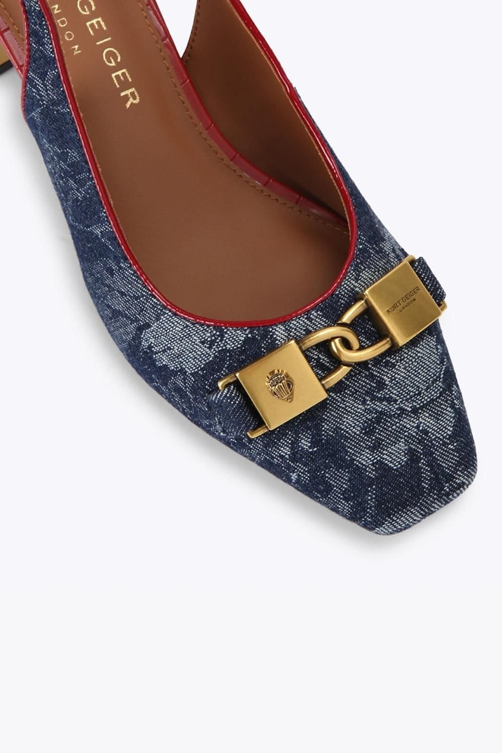Kurt Geiger London Kurt Geiger London Women's 'Kingsley Block Sling' Denim Heels in Blue - 4