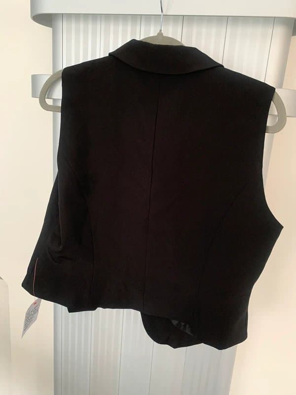 ASOS Design Black waistcoat top womens