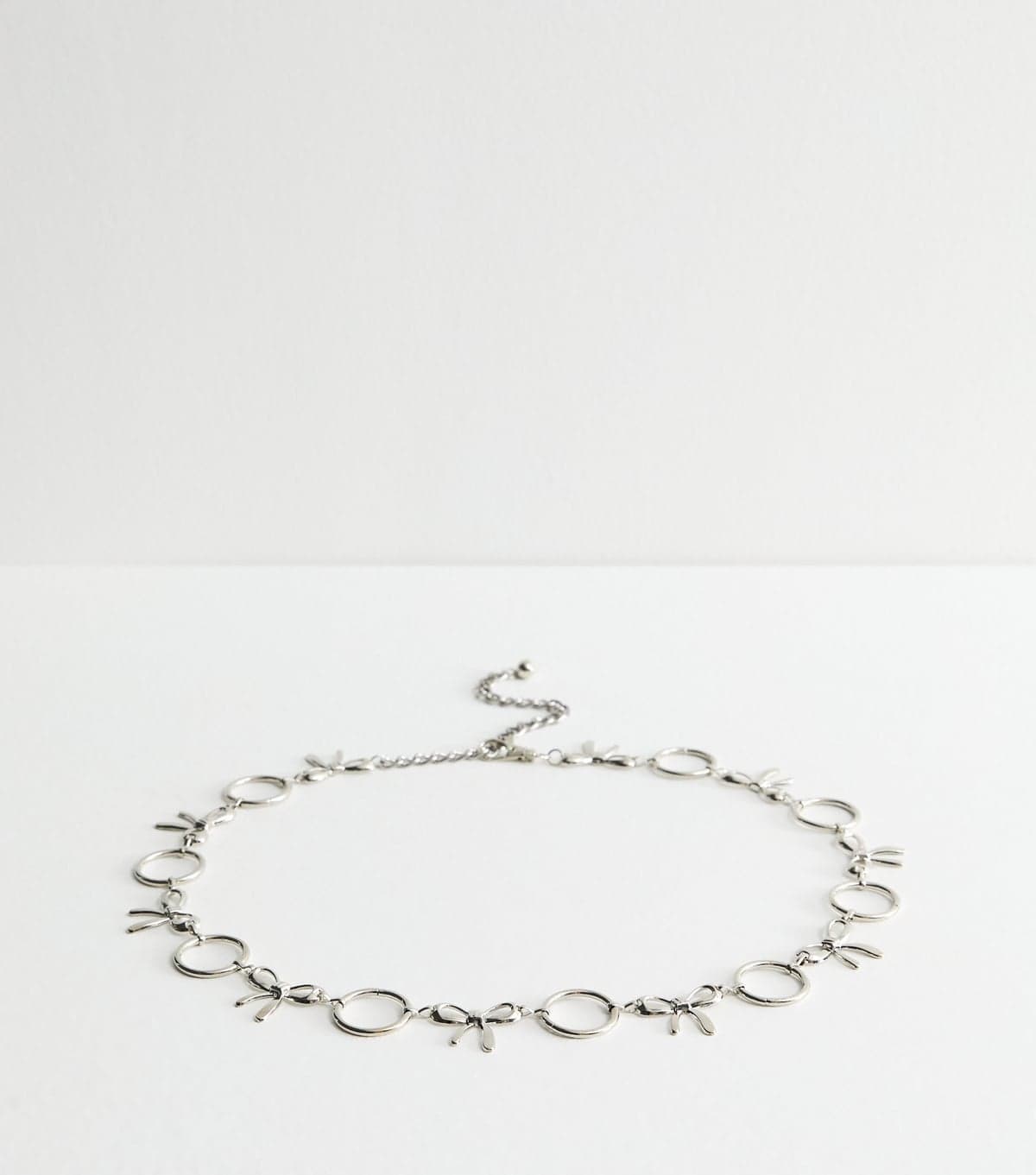New Look Silver Bow Link Chain Belt New Look