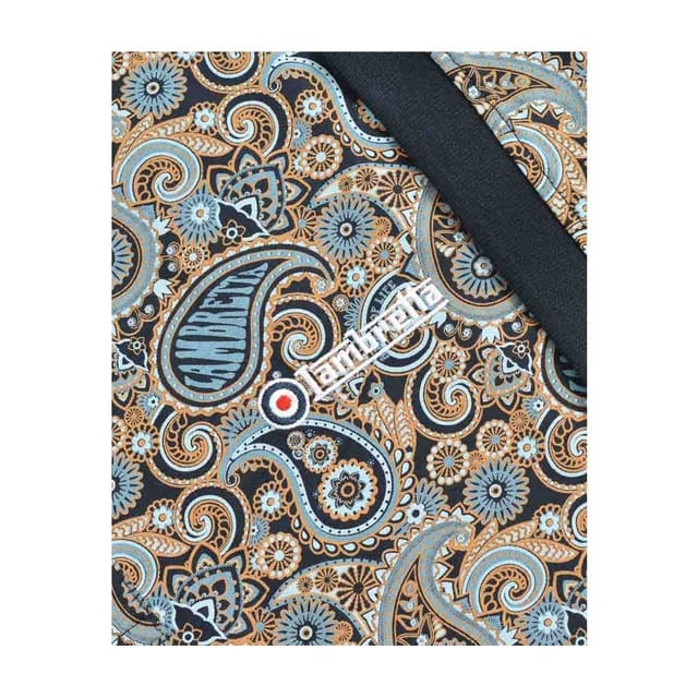 Lambretta Lambretta Men's Paisley Polo Shirt in Navy - 3