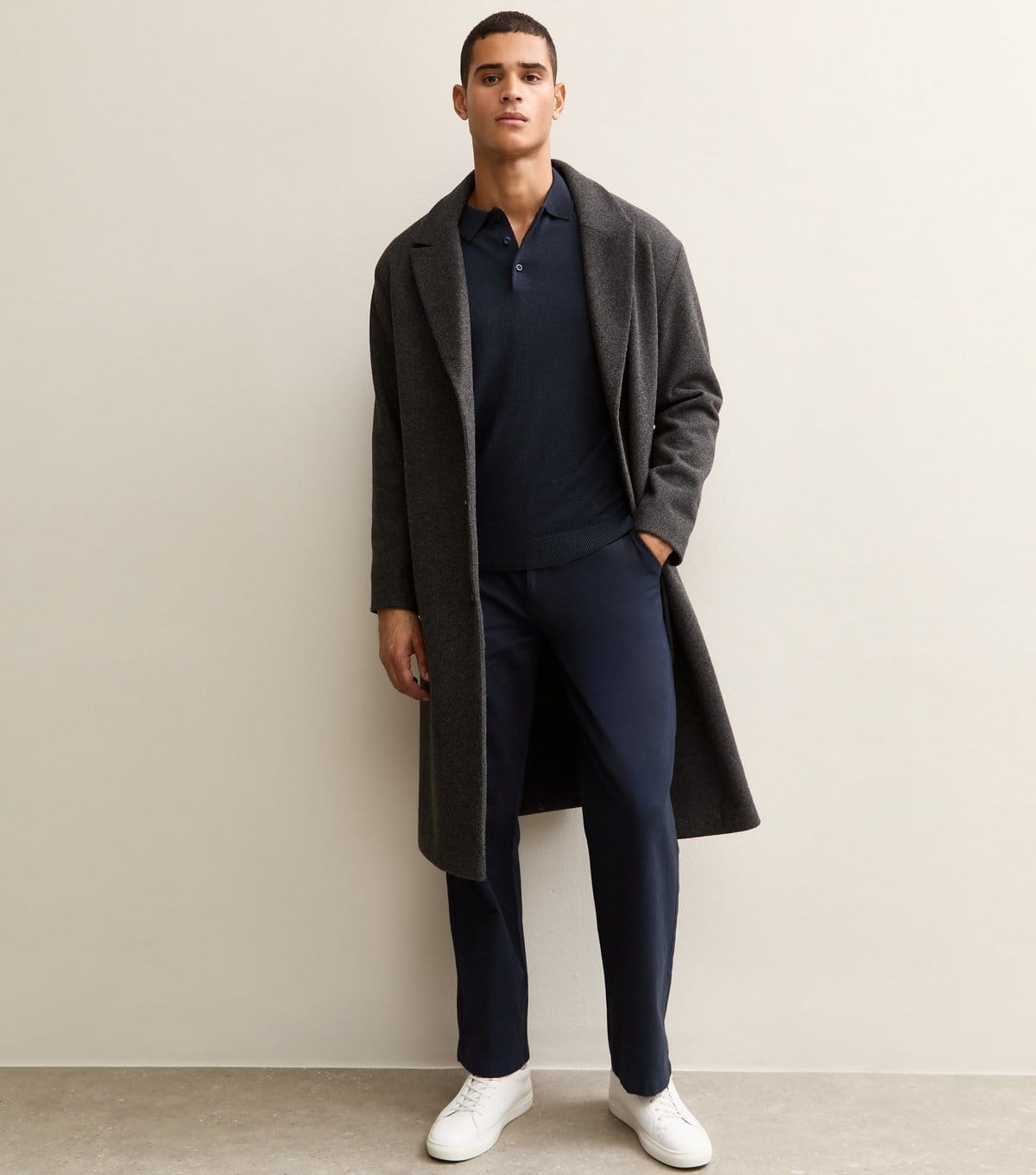 New Look Navy Relaxed Straight Leg Chino Trousers
