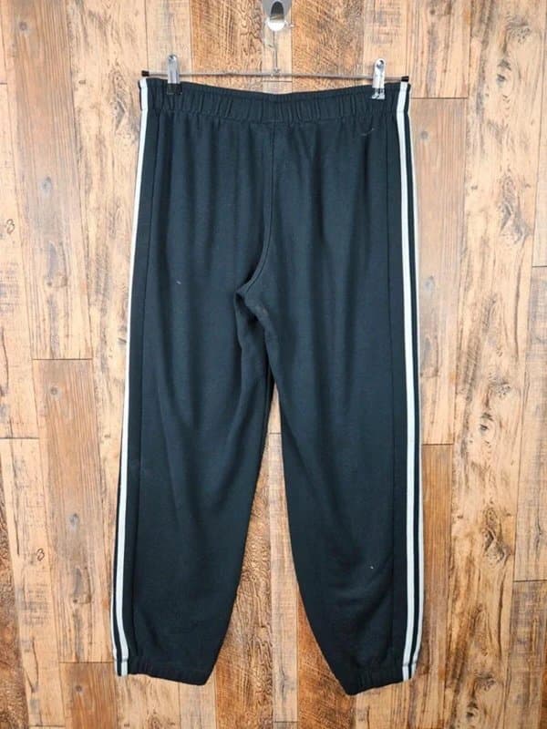 adidas Adidas Track Trousers - Black 3 Stripe - Climalite Joggers 32x38