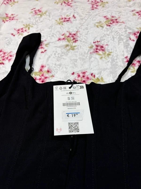 Bershka Bershka black structured eyelet bengaline corset top