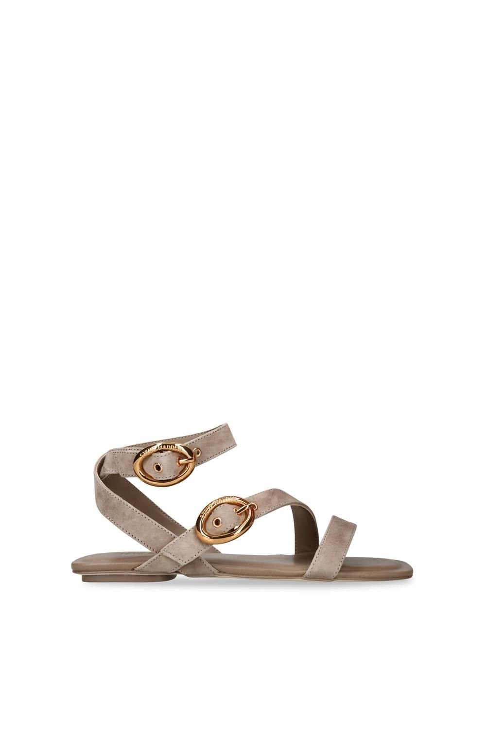 Steve Madden STEVE MADDEN Women's 'Karmin Taupe Suede' Suede Sandals
