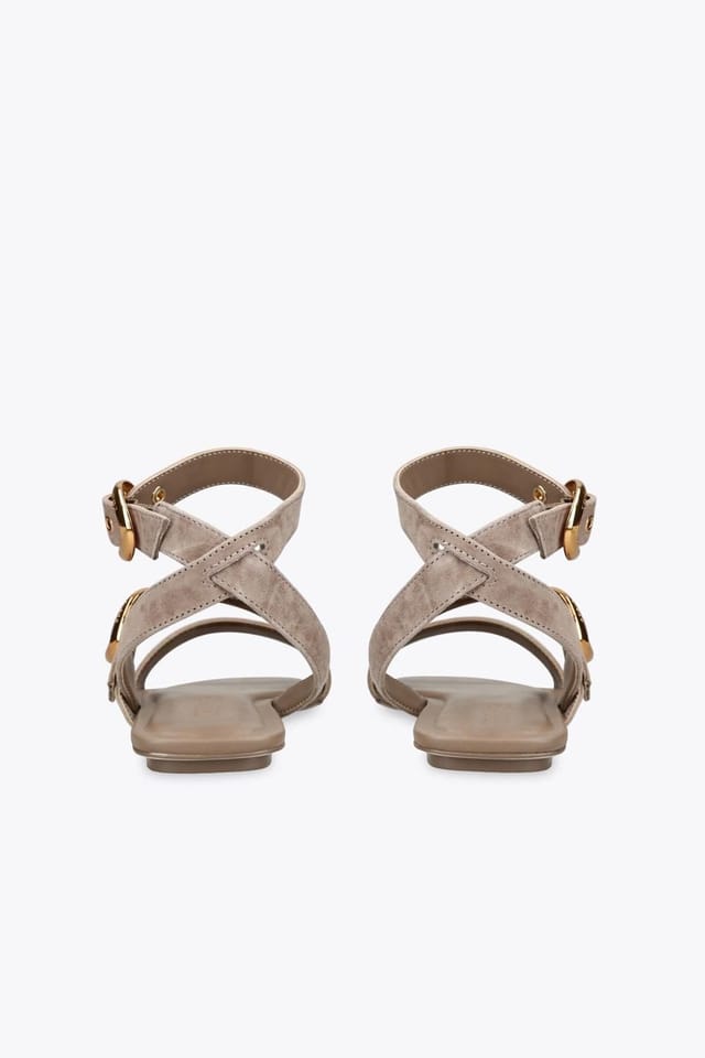 Steve Madden STEVE MADDEN Women's 'Karmin Taupe Suede' Suede Sandals - 3