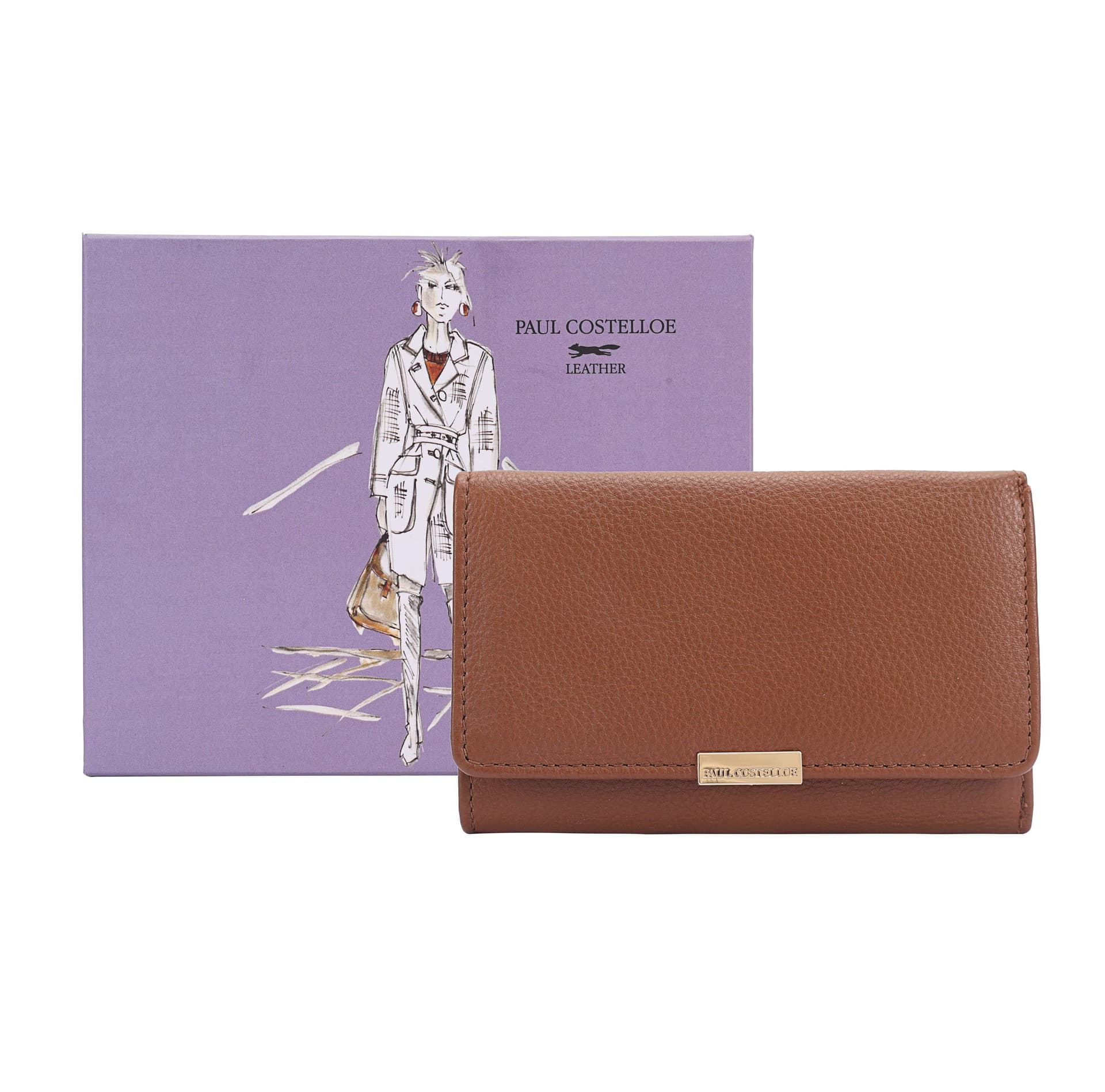 Paul Costelloe Paul Costelloe Women's Torri Leather Purse in Tan