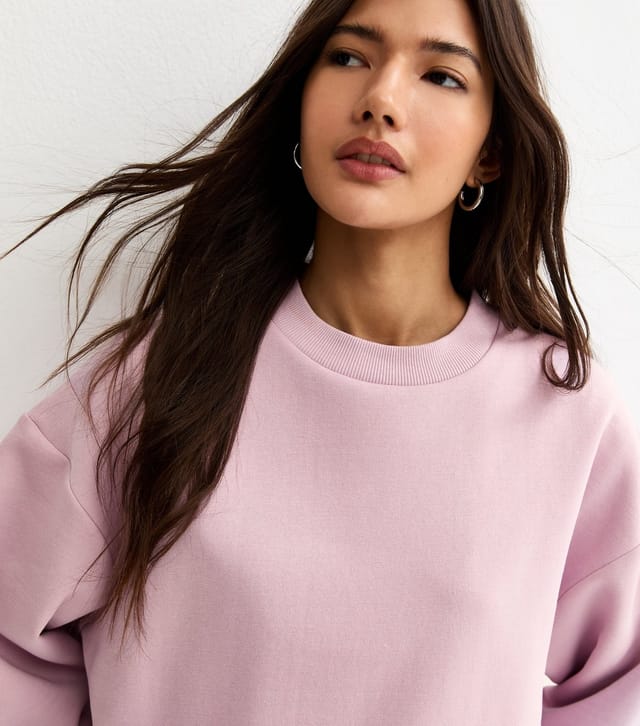 New Look Women's Lilac Crew Neck Sweatshirt New Look - 2