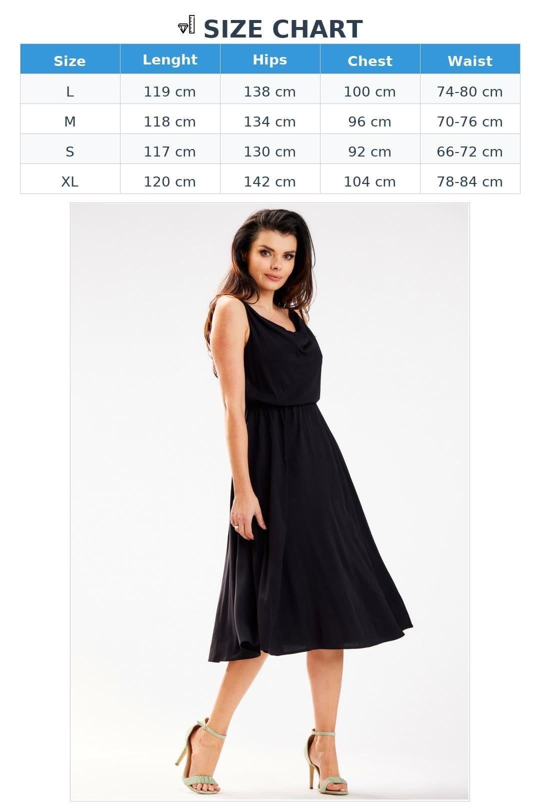 Love Lace Love Lace Women's Elegant Midi Dress Thin Straps Crinkled Neck in Black - 4