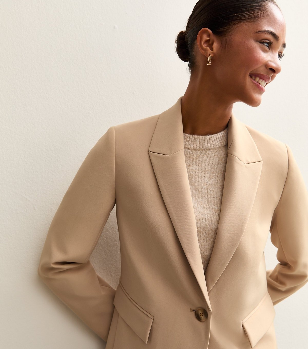 New Look Women's Camel Single Breasted Blazer Jacket New Look - 2