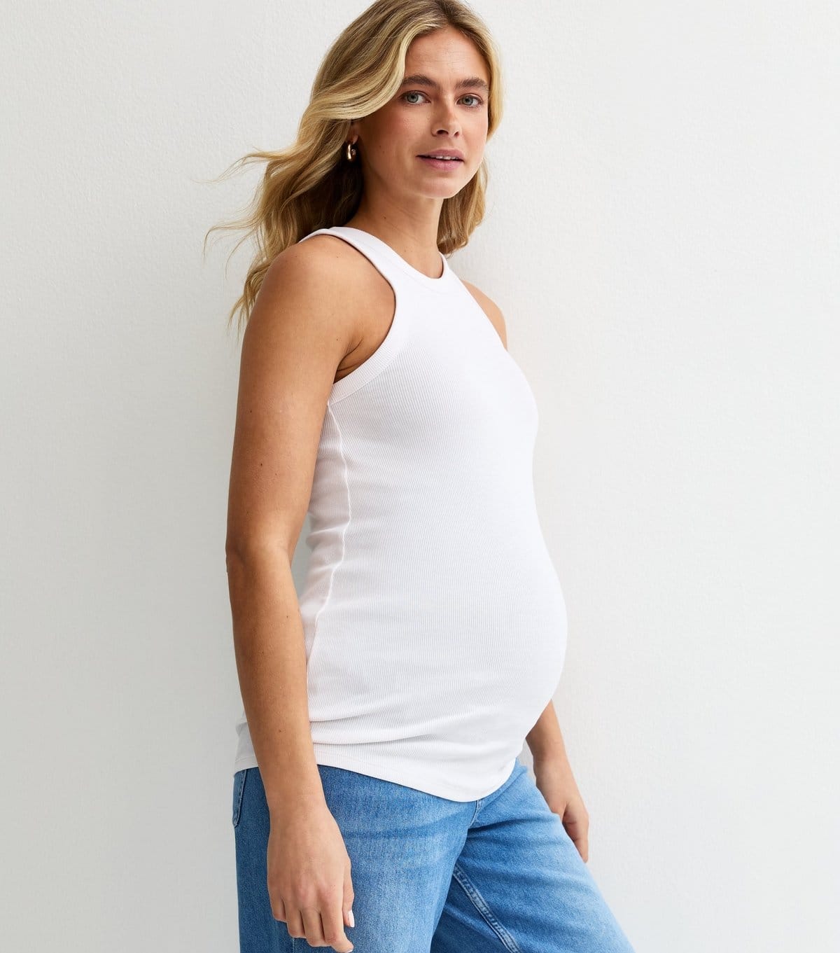 New Look Women's Maternity White Racer Vest Top New Look - 4