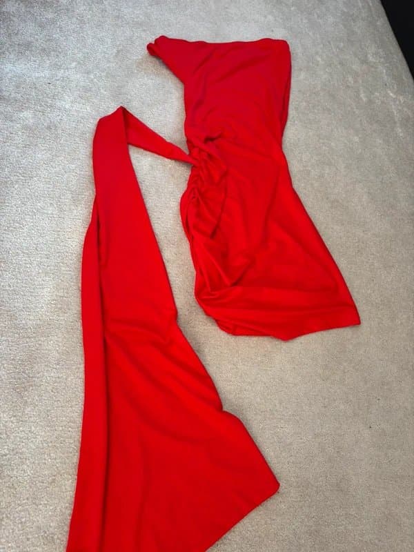 Shein XS Red Drap Dress