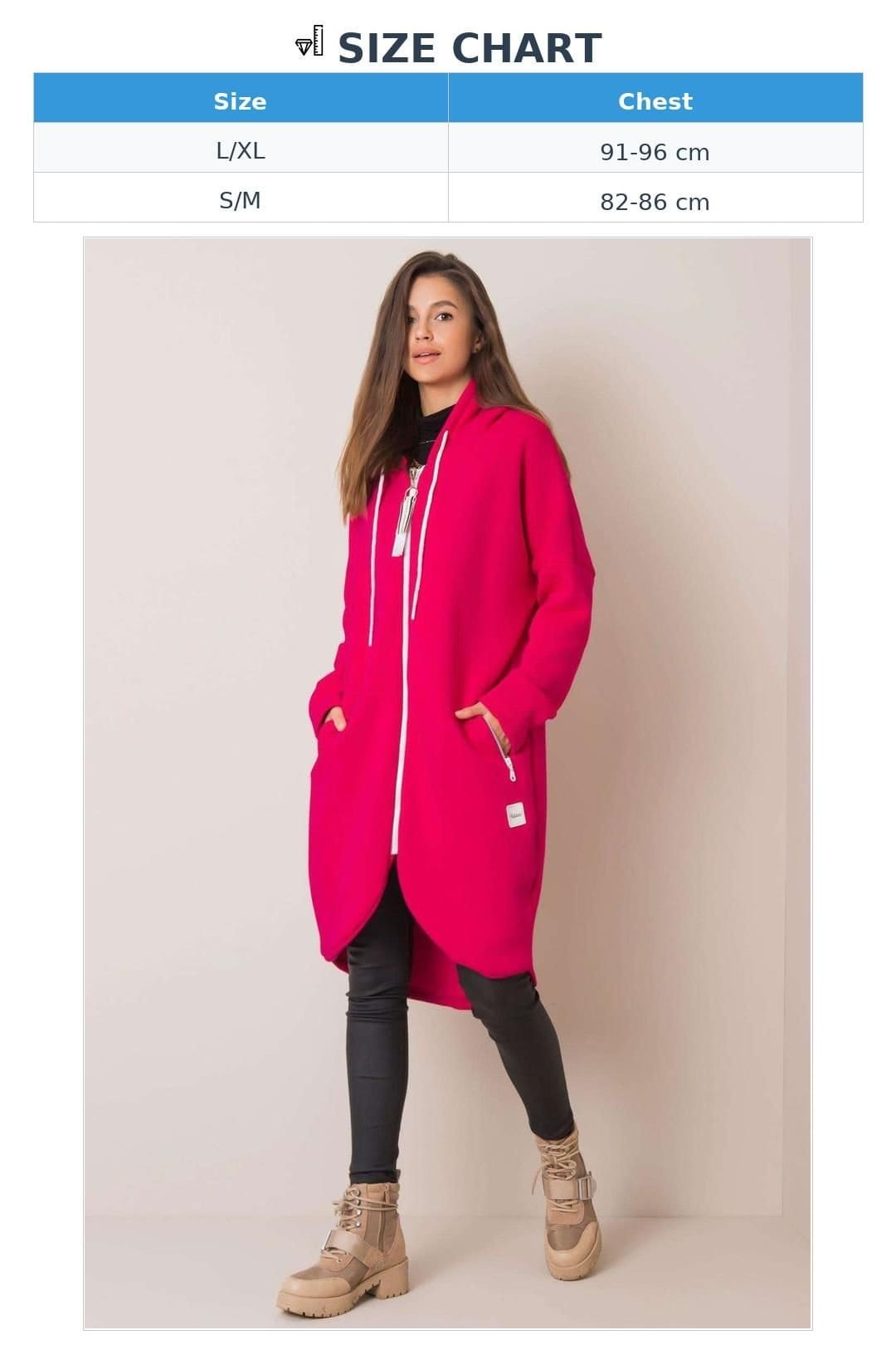 Love Lace Love Lace Women's Zip Up Hooded Sweatshirt with Side Pockets in Pink - 4