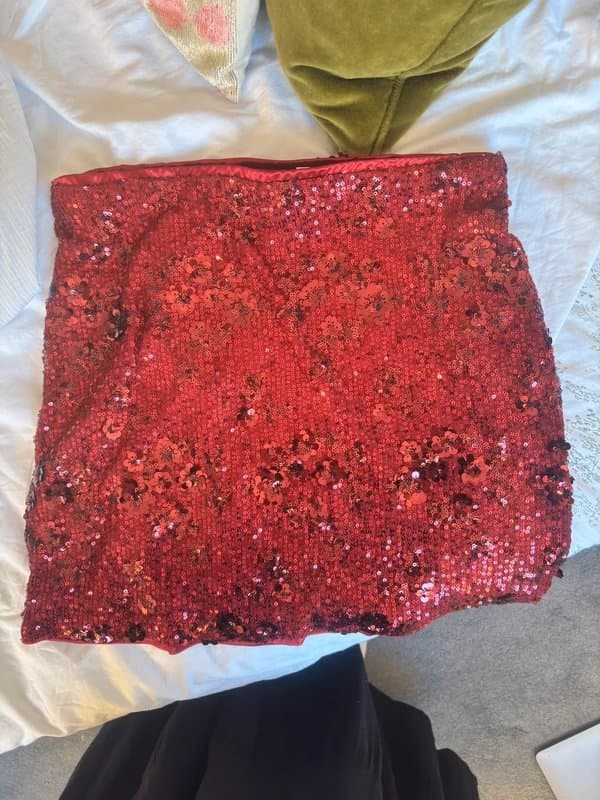 ASOS Design ASOS Design Red Sequin Mini Skirt