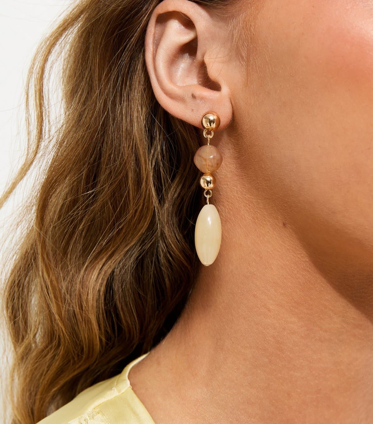 New Look New Look Brown Beaded Drop Earrings
