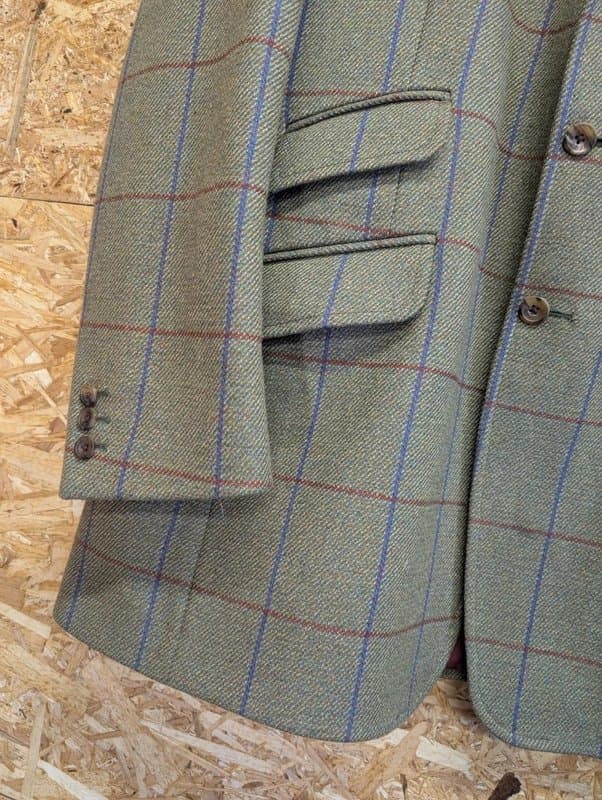 Currey Currey Plaid Wool Jacket XL Men Khaki Green Brown Derby Vintage Country Blazer