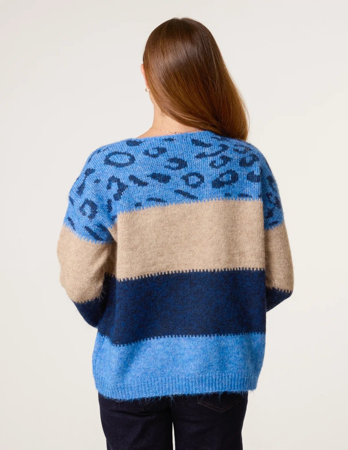 Blue Vanilla Animal Colour Block Jumper - 4