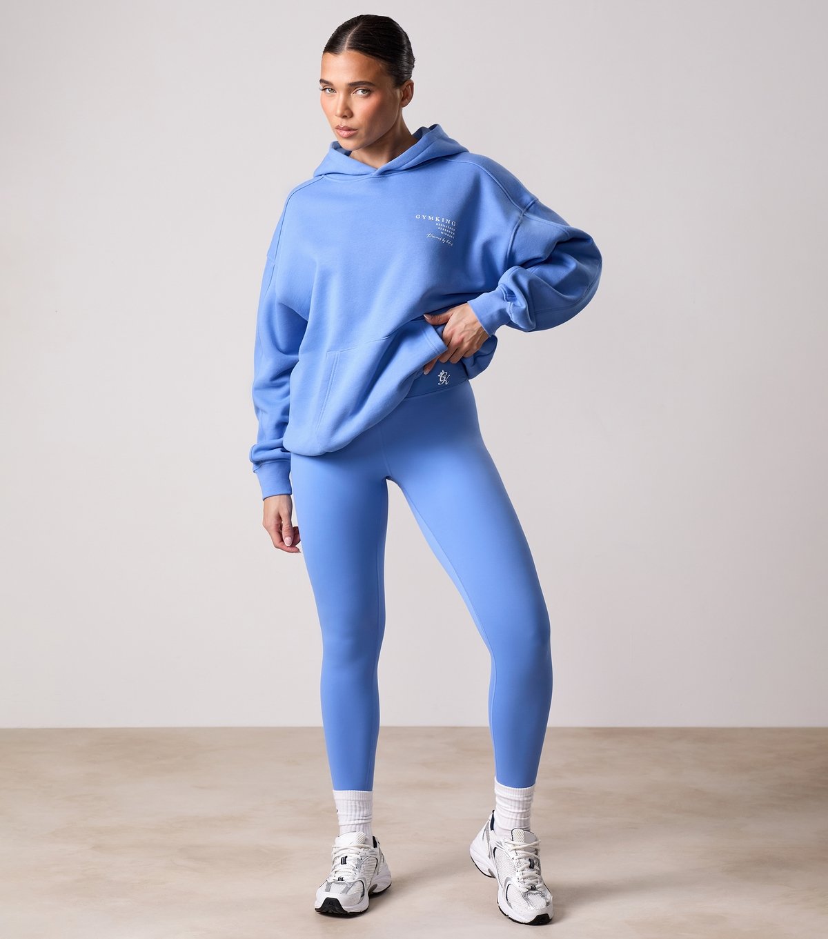 Gym King Women's Define Blue Logo Print Hoodie Gym King New Look - 2